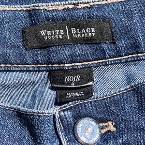 White House Black Market Noir slim jean Capris 4